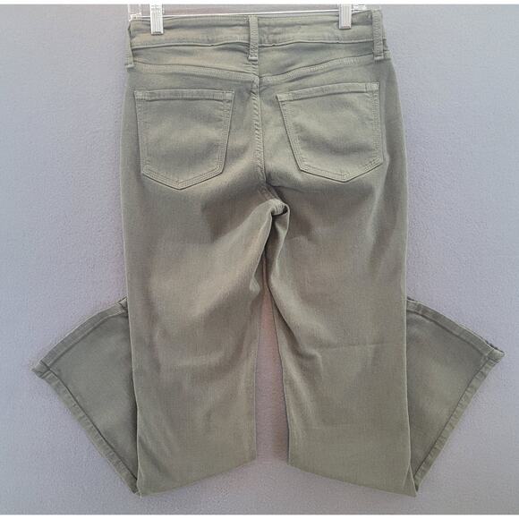 NYDJ Marilyn Straight Ankle Jeans 6P Soft Green Mid Rise Quiet Luxury Lift Tuck - Picture 3 of 11